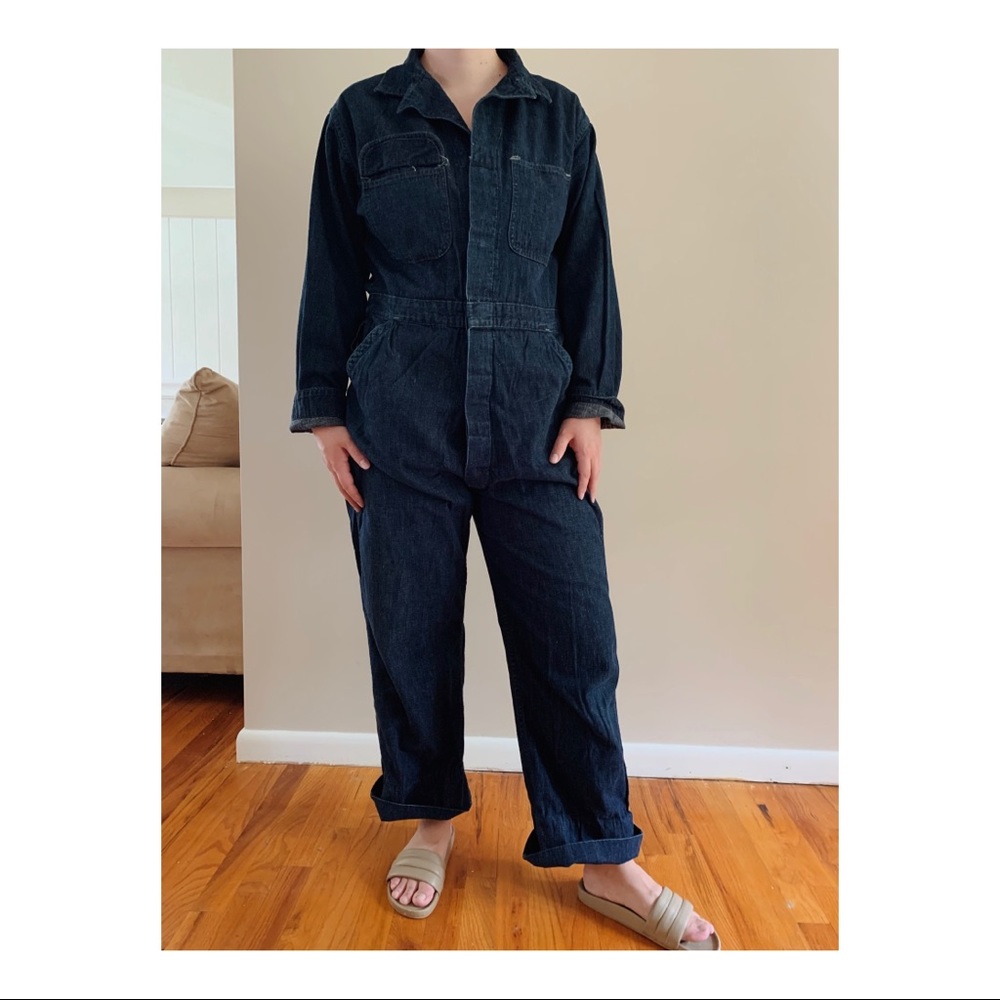 Vintage denim coveralls